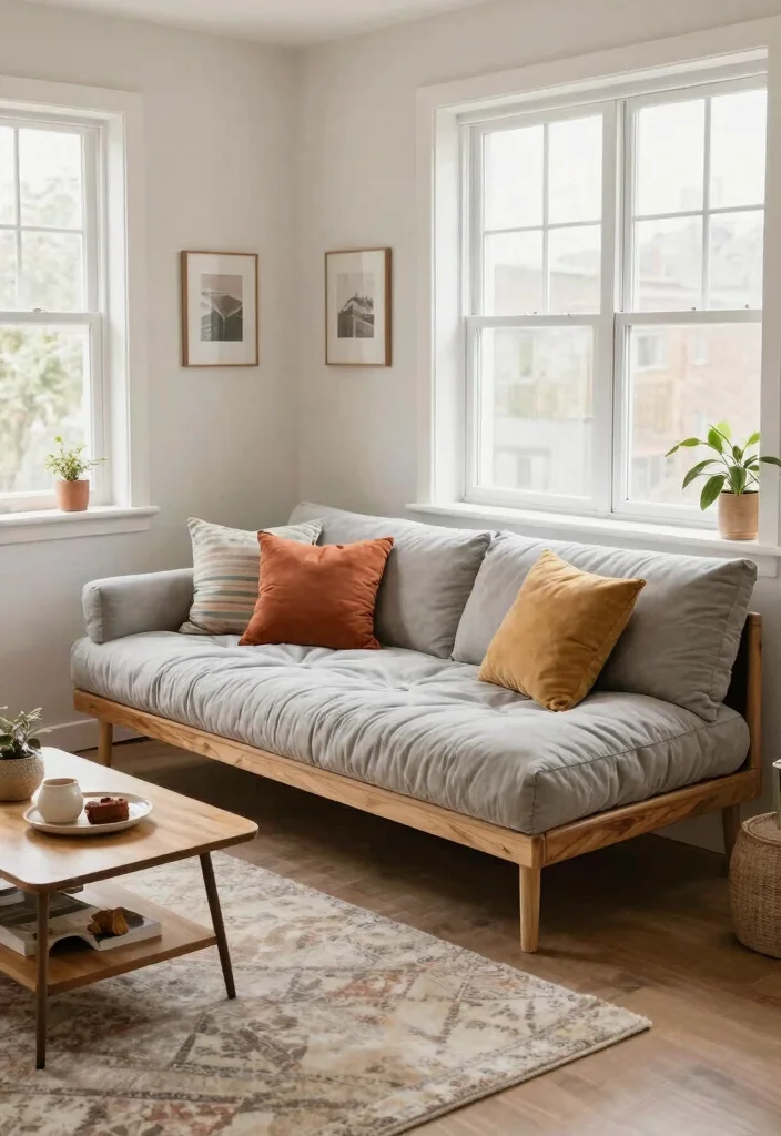10 Bed in Living Room Ideas for Tiny Apartments 50 10 Bed in Living Room Ideas for Tiny Apartments 10. Futons A Timeless Multi Use Solution 0