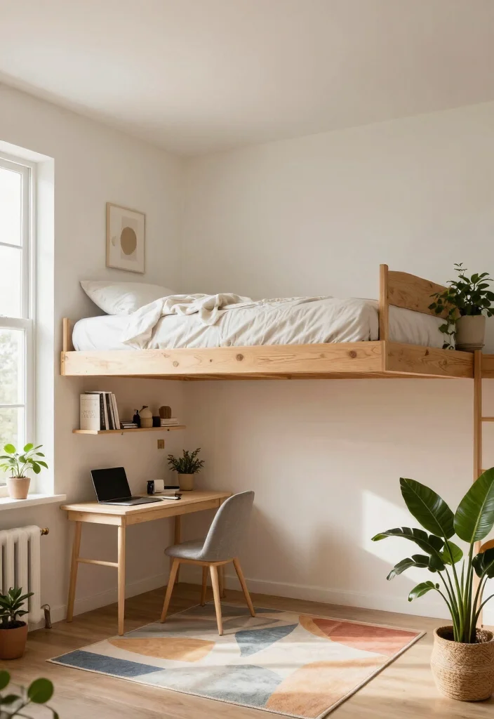 10 Bed in Living Room Ideas for Tiny Apartments 13 10 Bed in Living Room Ideas for Tiny Apartments 3. Loft Beds Elevate Your Living Space 0