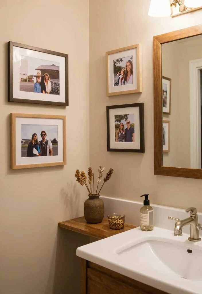 10 Beige Toilet Bathroom Ideas with Soft Neutral Style 10. Personal Touches 0