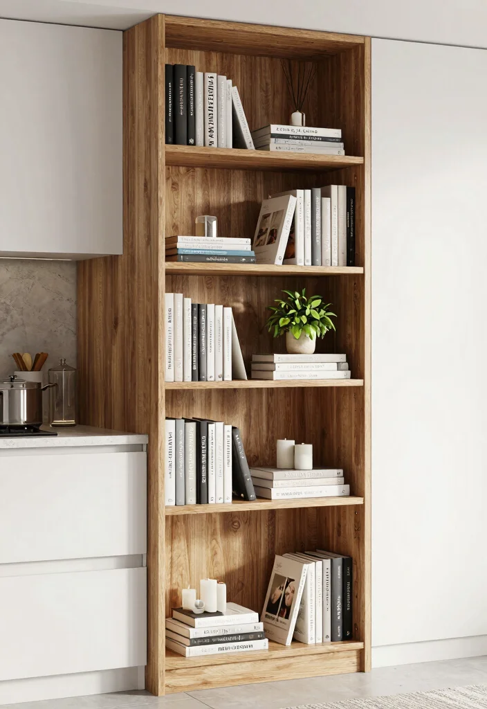 10 End of Kitchen Cabinet Ideas to Use Dead Space 12 10 End of Kitchen Cabinet Ideas to Use Dead Space 2. Decorative Bookshelf 0