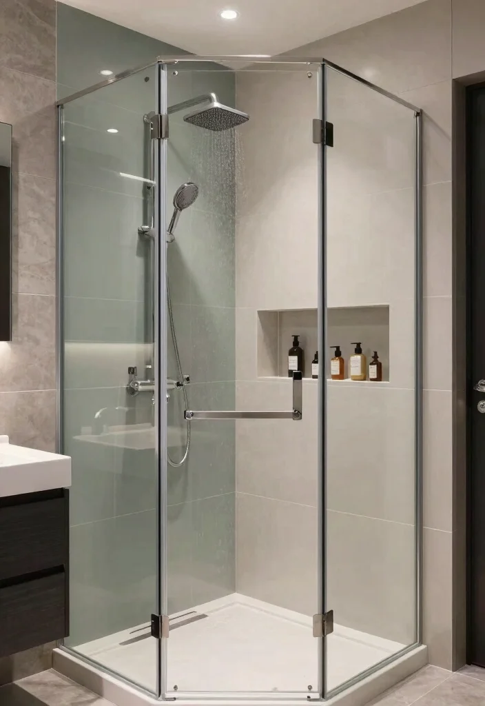 10 Small Rectangular Bathroom Ideas with Better Flow 59 10 Small Rectangular Bathroom Ideas with Better Flow 9. Smart Shower Solutions 0