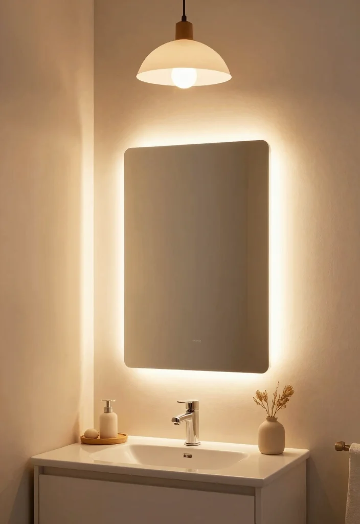 10 Tiny Bathroom Decor Ideas for Stylish Small Spaces 9. Smart Lighting Solutions 0