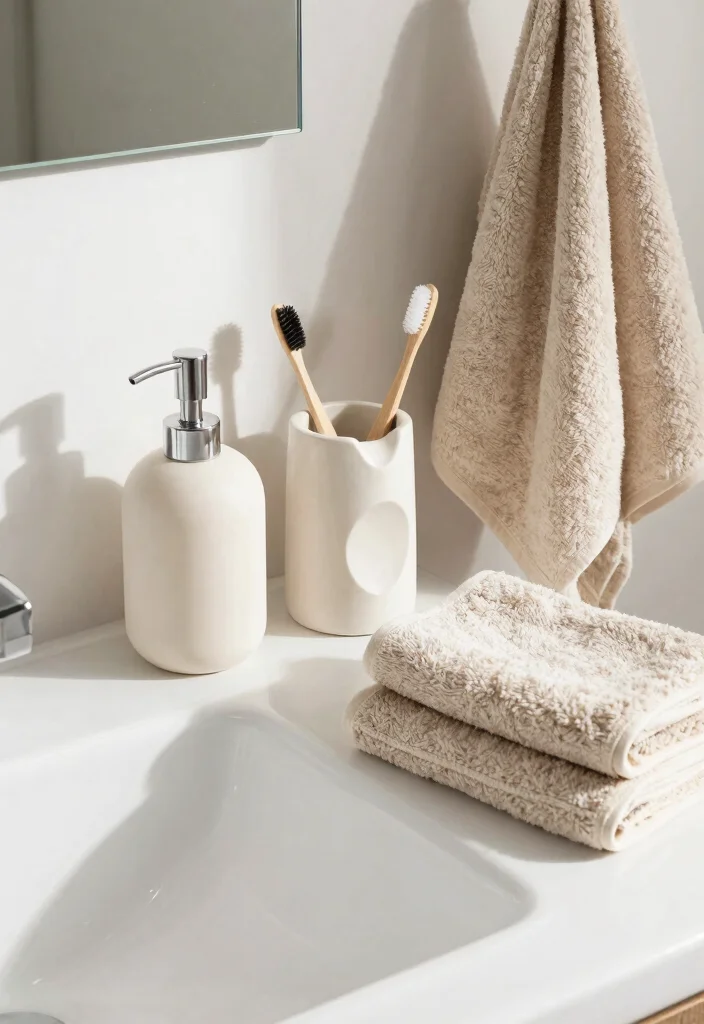 12 Bathroom Sink Ideas for Style and Everyday Use 12. Stylish Sink Accessories 0