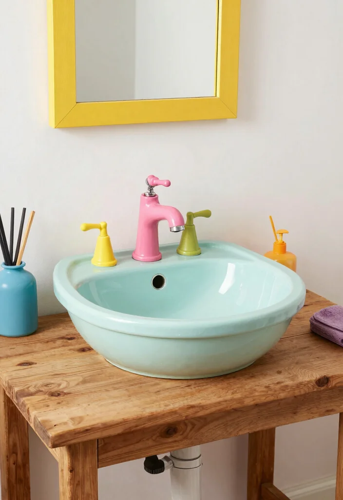 12 Bathroom Sink Ideas for Style and Everyday Use 5. Upcycled Sink Designs 0