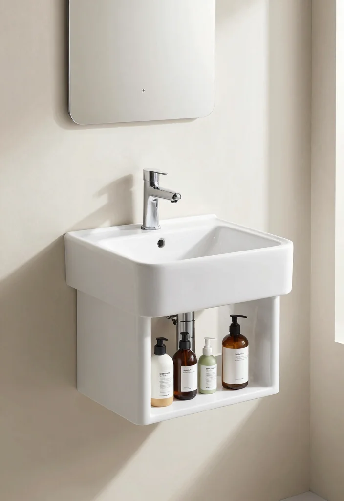 12 Bathroom Sink Ideas for Style and Everyday Use 6. Compact Wall Mounted Sink 0