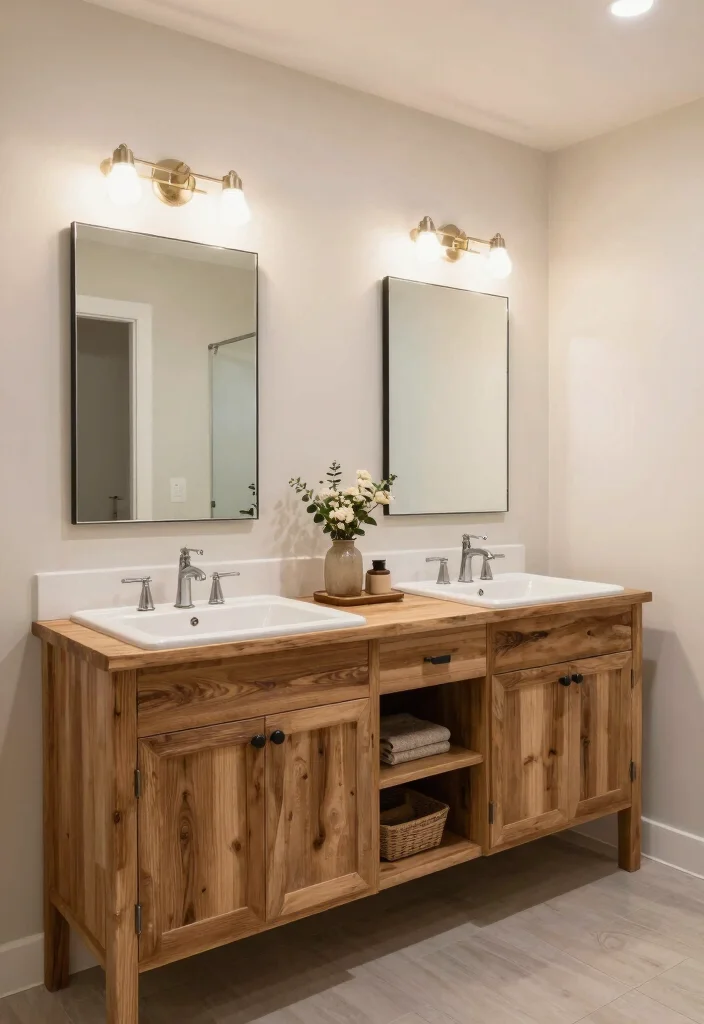 12 Bathroom Sink Ideas for Style and Everyday Use 7. Dual Sink Vanity 0