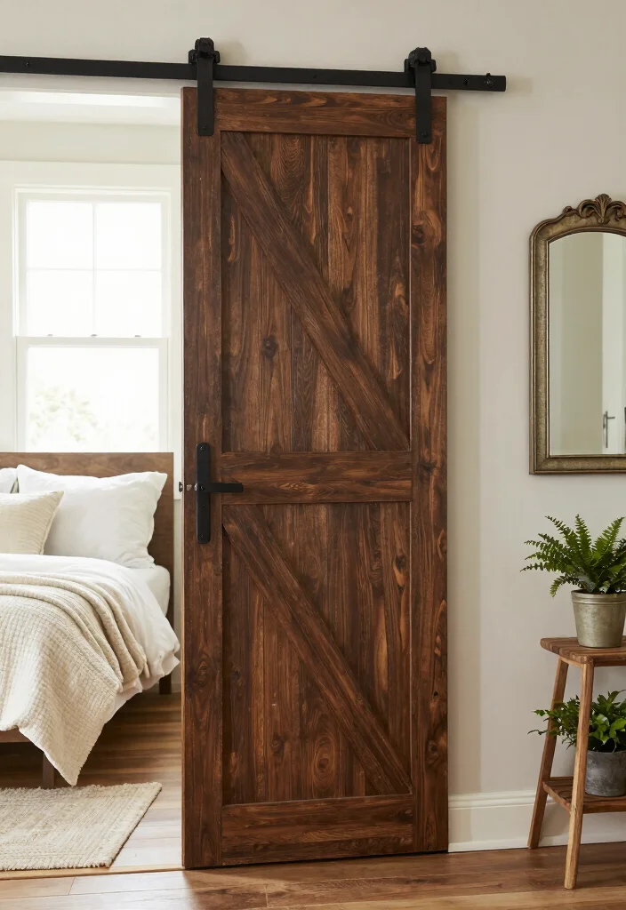 12 Bedroom Door Ideas to Elevate the Overall Look 1 12 Bedroom Door Ideas to Elevate the Overall Look 1. Barn Door Elegance 0