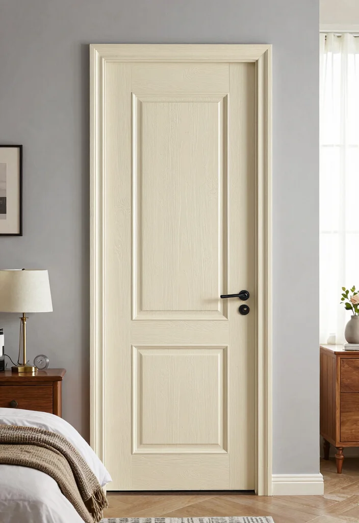 12 Bedroom Door Ideas to Elevate the Overall Look 25 12 Bedroom Door Ideas to Elevate the Overall Look 5. Textured Paneling 0