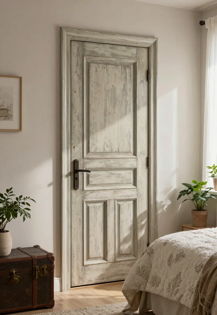 12 Bedroom Door Ideas to Elevate the Overall Look 26 12 Bedroom Door Ideas to Elevate the Overall Look 6. Vintage Charm 0