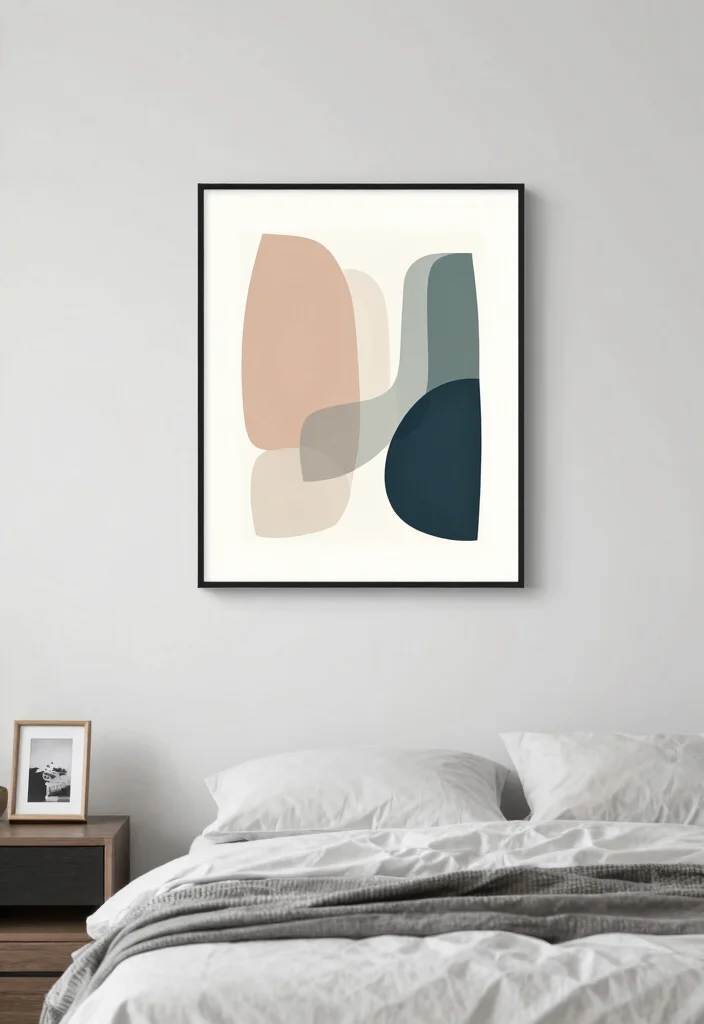 12 Bedroom Ideas for Everyday Comfort Minimalist Style Inspo 6. Minimalist Wall Art 0