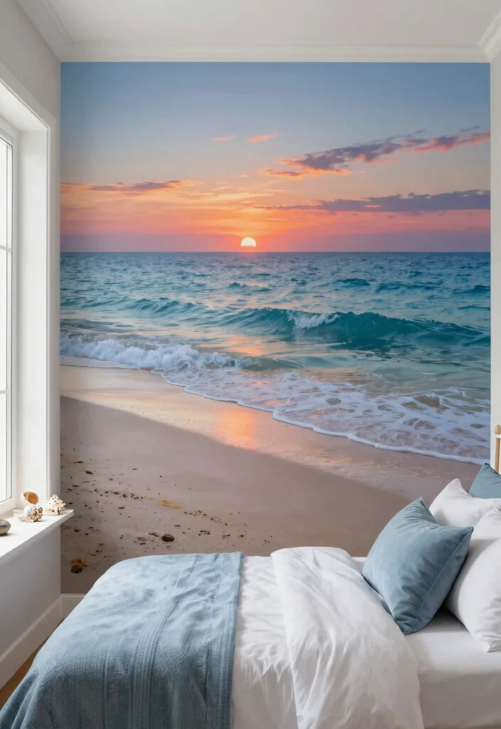 12 Bedroom Mural Ideas for Artistic Statement Walls 6. Ocean Themed Murals 0