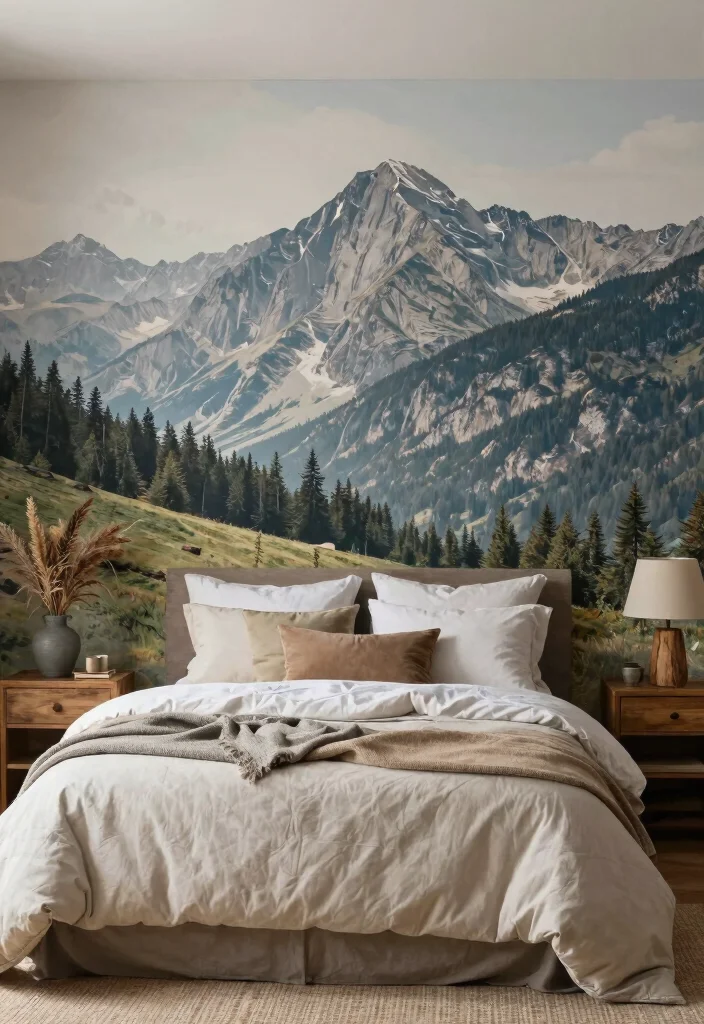 12 Bedroom Mural Ideas for Artistic Statement Walls 9. Custom Photo Murals 0