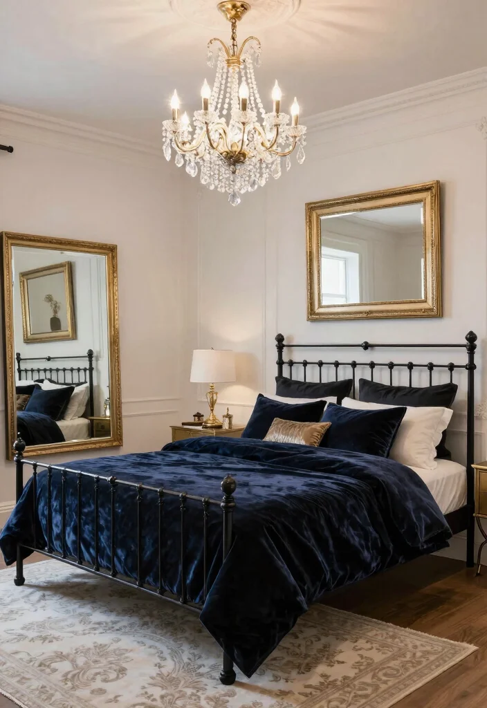 12 Black Iron Bed Frame Bedroom Ideas with Classic Edge 10. Elegant Touches 0