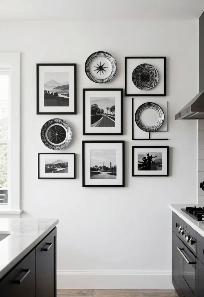 12 Black White and Grey Kitchen Ideas with Modern Contrast 51 12 Black White and Grey Kitchen Ideas with Modern Contrast 11. Black and White Gallery Wall 0