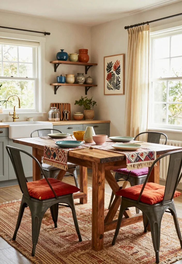 12 Boho Kitchen Ideas with Warm Creative Energy 2 12 Boho Kitchen Ideas with Warm Creative Energy 2. Layer Textures for Interest 0