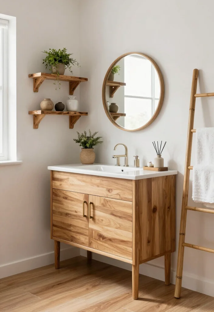 12 Brown Bathroom Decor Ideas for Warm Earthy Styling 12 12 Brown Bathroom Decor Ideas for Warm Earthy Styling 2. Natural Wood Accents 0
