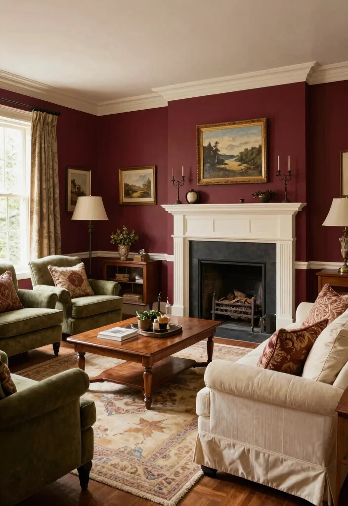 12 Colonial Living Room Ideas with Classic Elegance 1 12 Colonial Living Room Ideas with Classic Elegance 1. Embrace Rich Warm Colors 0