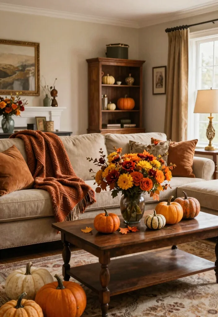 12 Colonial Living Room Ideas with Classic Elegance 52 12 Colonial Living Room Ideas with Classic Elegance 12. Seasonal Decor 0