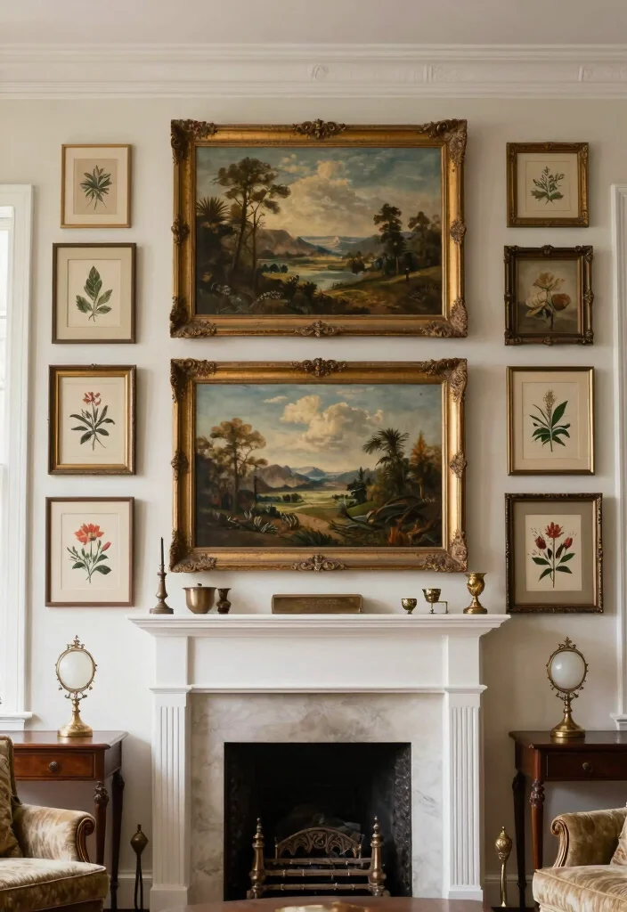 12 Colonial Living Room Ideas with Classic Elegance 37 12 Colonial Living Room Ideas with Classic Elegance 7. Statement Artwork 0