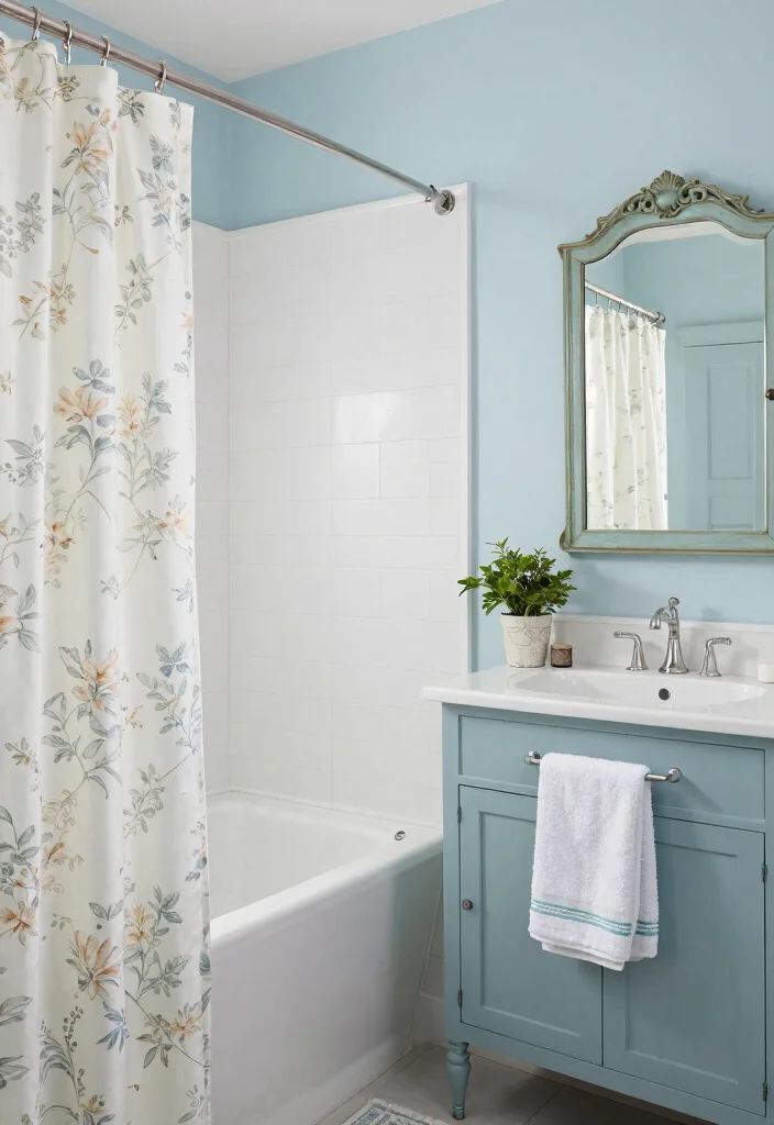 12 Country Style Bathroom Ideas with Timeless Charm 4. Soft Color Palettes 0