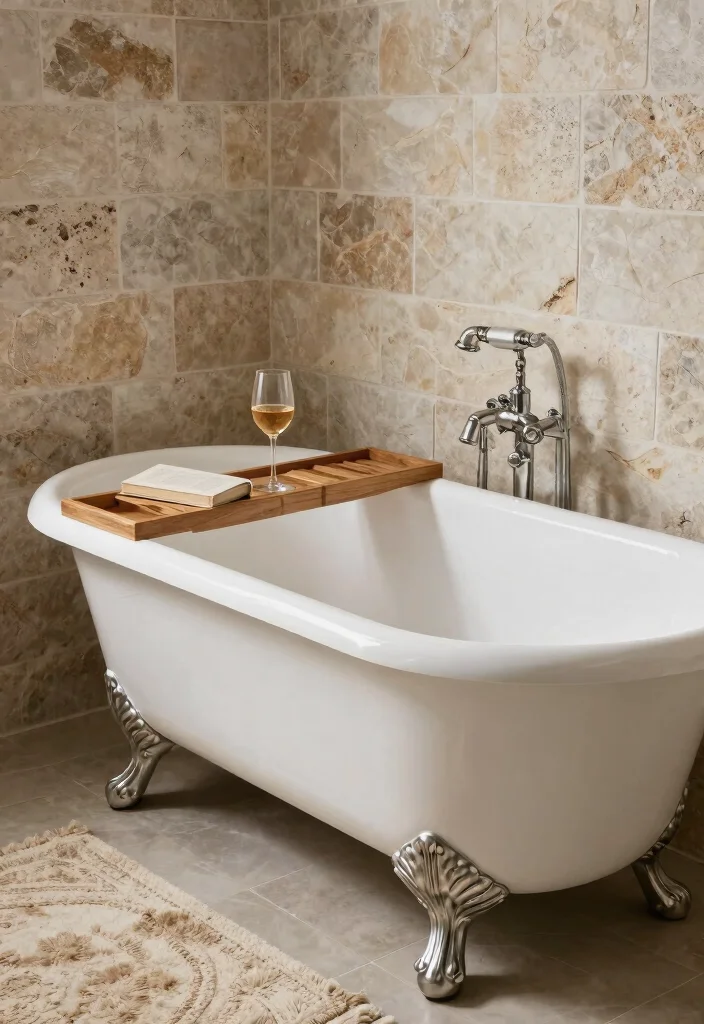 12 Country Style Bathroom Ideas with Timeless Charm 9. Classic Clawfoot Bathtubs 0