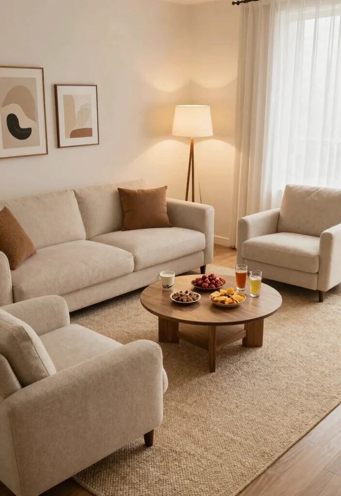 12 Cozy Apartment Living Room Ideas That Feel Inviting 3. Choose Comfortable Furniture Arrangements 0