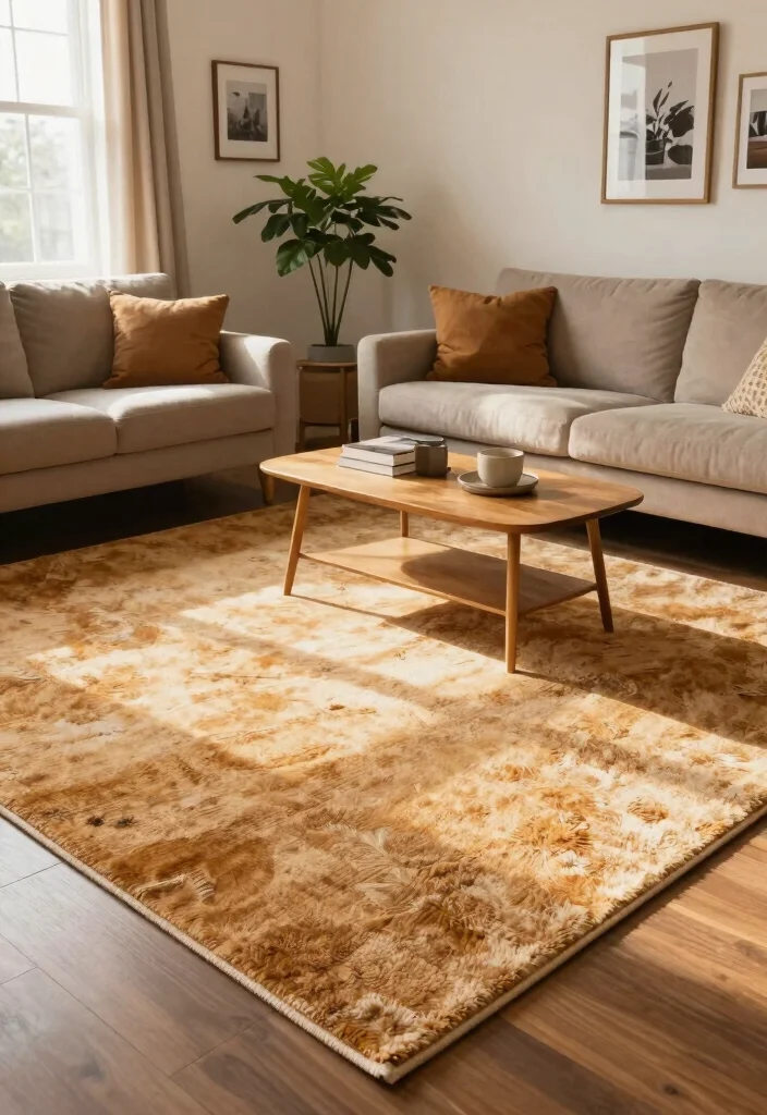 12 Cozy Apartment Living Room Ideas That Feel Inviting 6. Use Area Rugs to Define Spaces 0