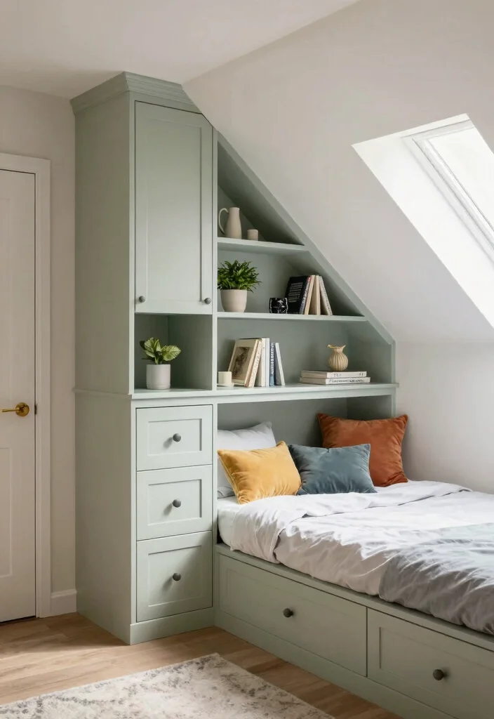 12 Dormer Bedroom Ideas That Use Sloped Ceilings Well 12 12 Dormer Bedroom Ideas That Use Sloped Ceilings Well 2. Use Built In Storage 0