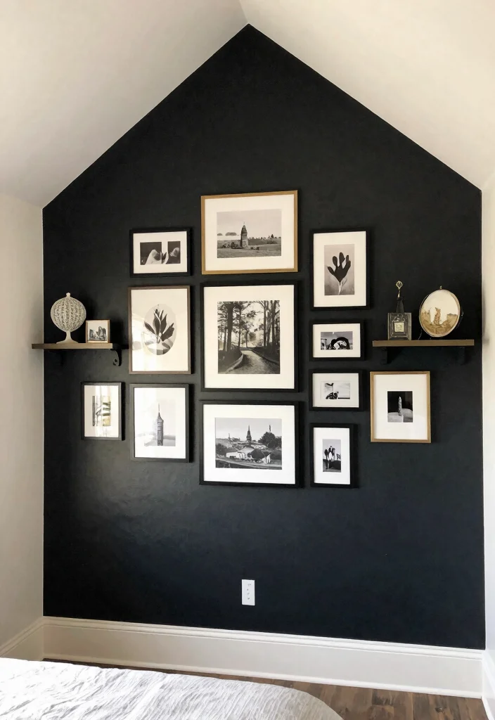 12 Dormer Bedroom Ideas That Use Sloped Ceilings Well 36 12 Dormer Bedroom Ideas That Use Sloped Ceilings Well 6. Create a Statement Wall 0