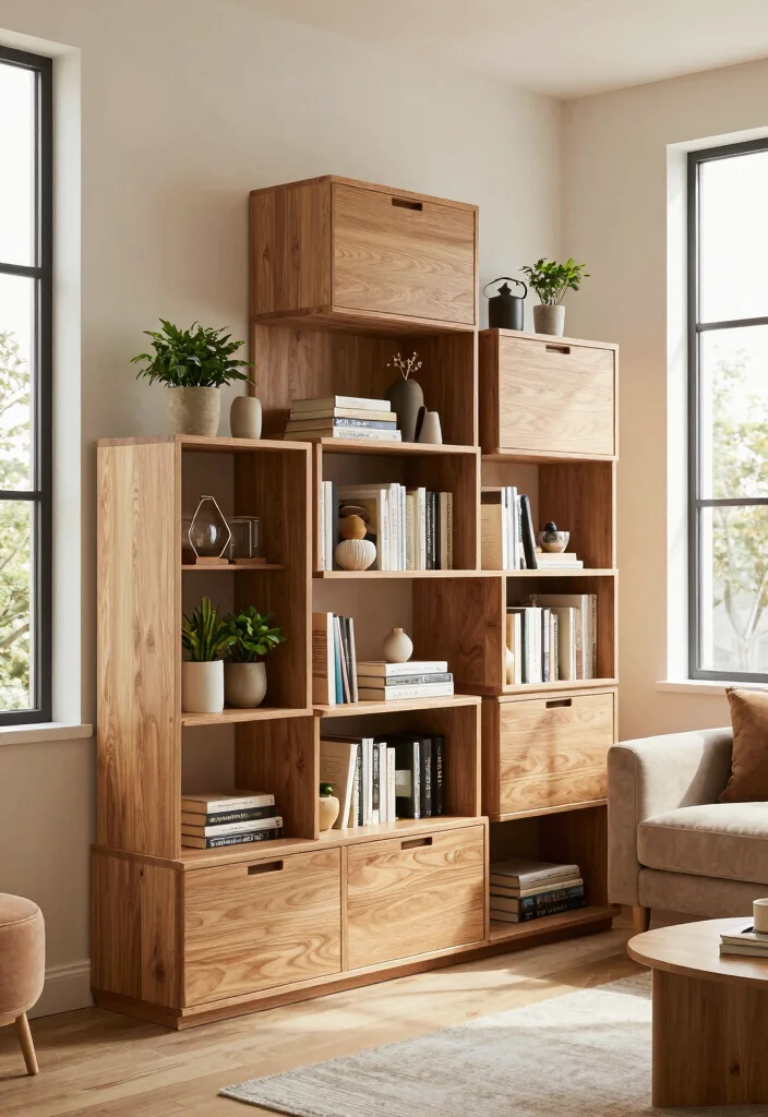 12 Eco-Friendly Living Room Niche Ideas for Storage and Display 12 12 Eco Friendly Living Room Niche Ideas for Storage and Display 2. Modular Storage Solutions 0