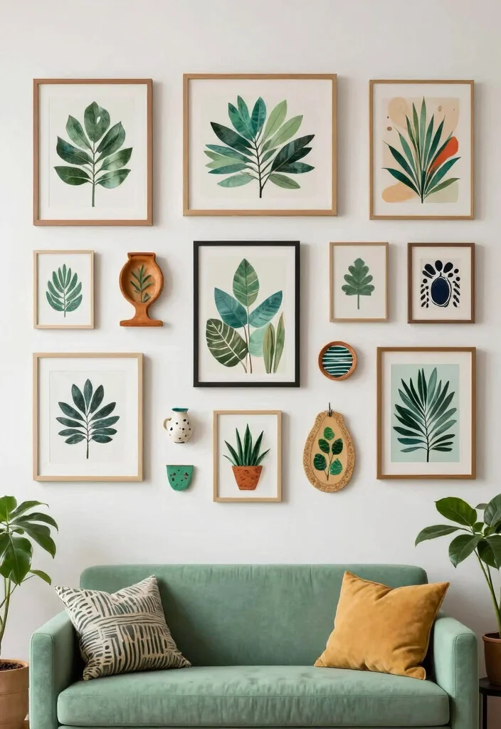 12 Eco-Friendly Living Room Niche Ideas for Storage and Display 29 12 Eco Friendly Living Room Niche Ideas for Storage and Display 9. Eco Conscious Art Displays 0