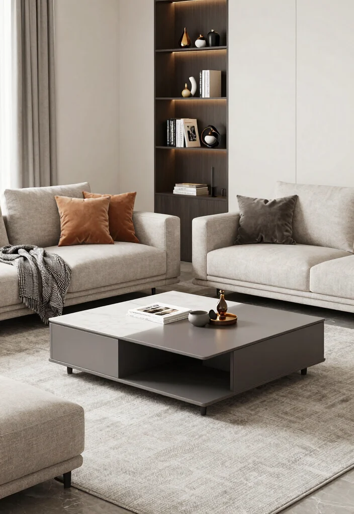 12 Florida Living Room Ideas with Light Coastal Vibes 7. Multi Functional Furniture 0