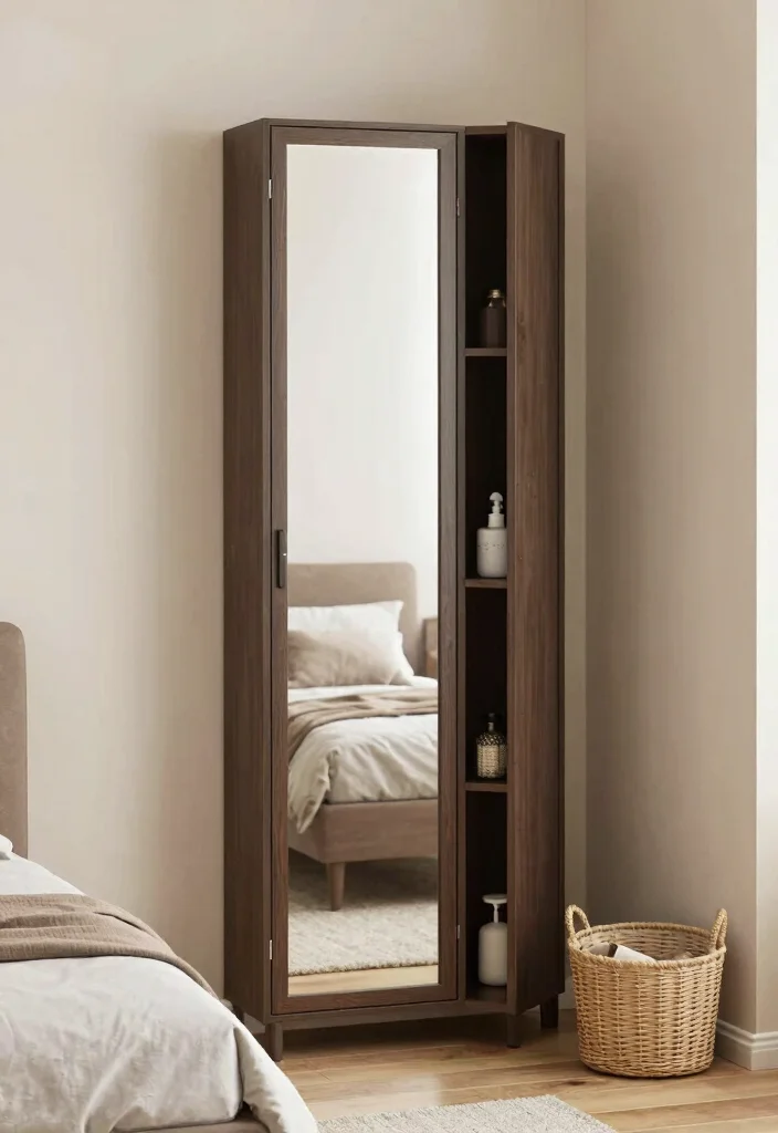 12 Full Length Bedroom Mirror Ideas for Style and Function 51 12 Full Length Bedroom Mirror Ideas for Style and Function 11. Folding Full Length Mirror with Storage 0