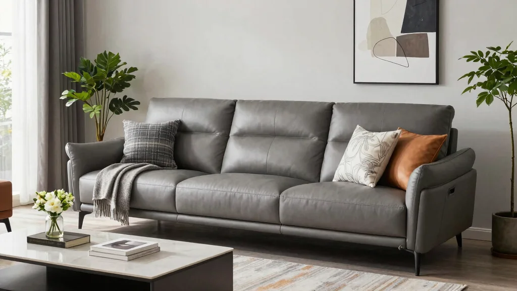 12 Gray Leather Couch Living Room Ideas with Modern Style