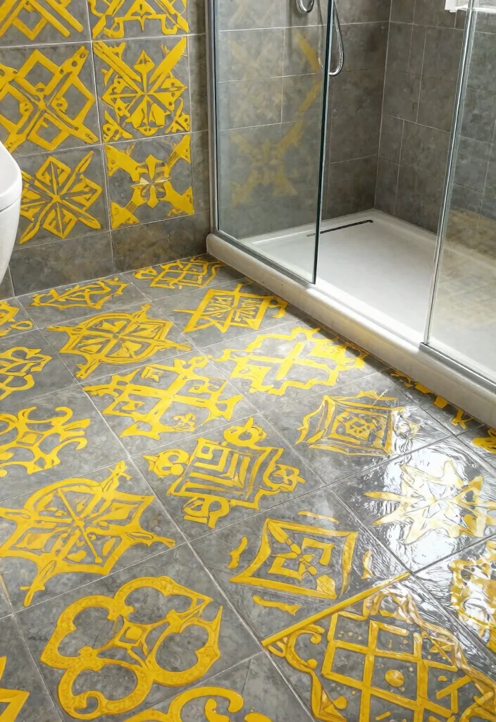 12 Gray and Yellow Bathroom Ideas for Fresh Contrast 2 12 Gray and Yellow Bathroom Ideas for Fresh Contrast 2. Gray and Yellow Tile Patterns 0