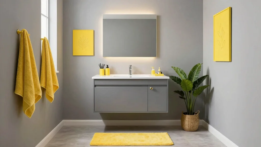 12 Gray and Yellow Bathroom Ideas for Fresh Contrast