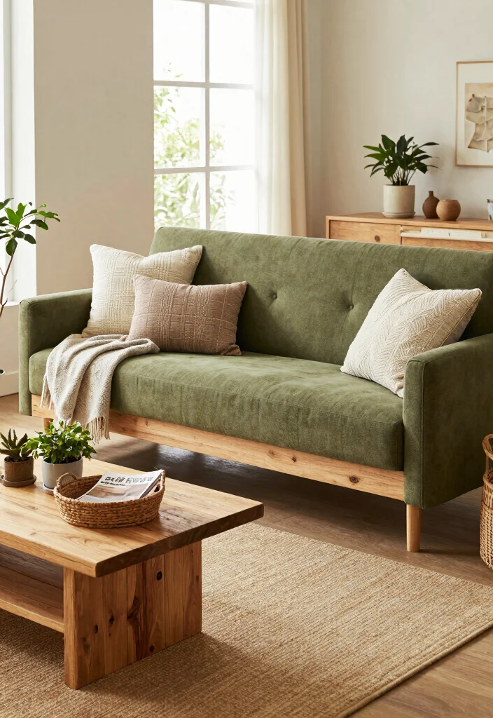 12 Green Sofa Living Room Ideas for Fresh Color 1 12 Green Sofa Living Room Ideas for Fresh Color 1. Earthy Olive Green for a Cozy Vibe 0