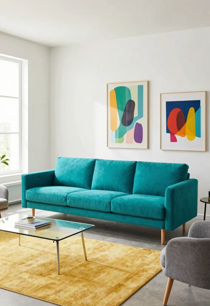 12 Green Sofa Living Room Ideas for Fresh Color 25 12 Green Sofa Living Room Ideas for Fresh Color 5. Vibrant Teal for a Statement Piece 0