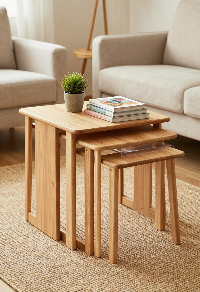 12 IKEA Small Living Room Ideas with Smart Solutions 12 12 IKEA Small Living Room Ideas with Smart Solutions 2. Nesting Tables for Versatility 0