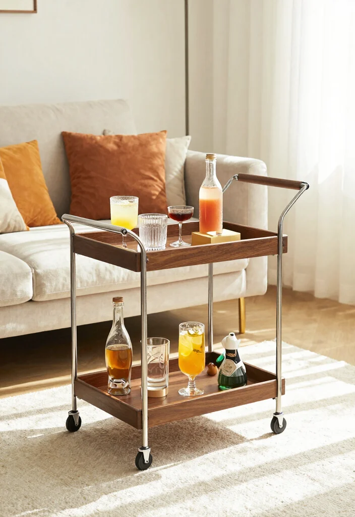 12 IKEA Small Living Room Ideas with Smart Solutions 49 12 IKEA Small Living Room Ideas with Smart Solutions 9. Rolling Carts for Flexibility 0