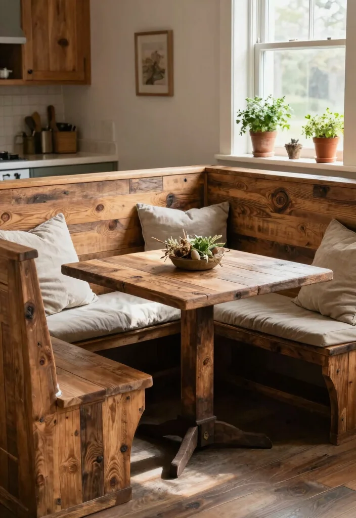 12 Kitchen Booth Ideas for Cozy Casual Dining 1 12 Kitchen Booth Ideas for Cozy Casual Dining 1. Reclaimed Wood Elegance 0