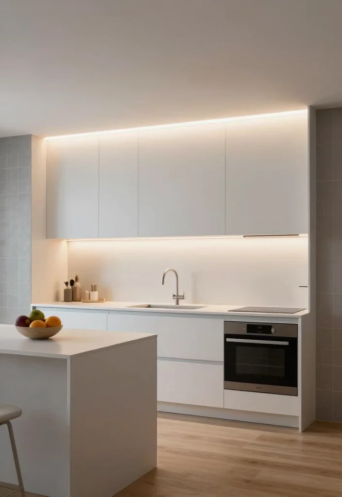 12 Kitchen Bulkhead Ideas for a Clean Seamless Look 1 12 Kitchen Bulkhead Ideas for a Clean Seamless Look 1. Softly Lit Bulkhead for Atmosphere 0
