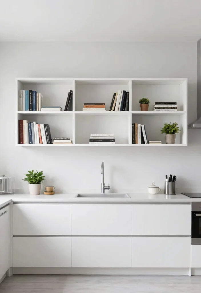 12 Kitchen Bulkhead Ideas for a Clean Seamless Look 51 12 Kitchen Bulkhead Ideas for a Clean Seamless Look 11. Minimalist Bulkheads with Open Shelving 0