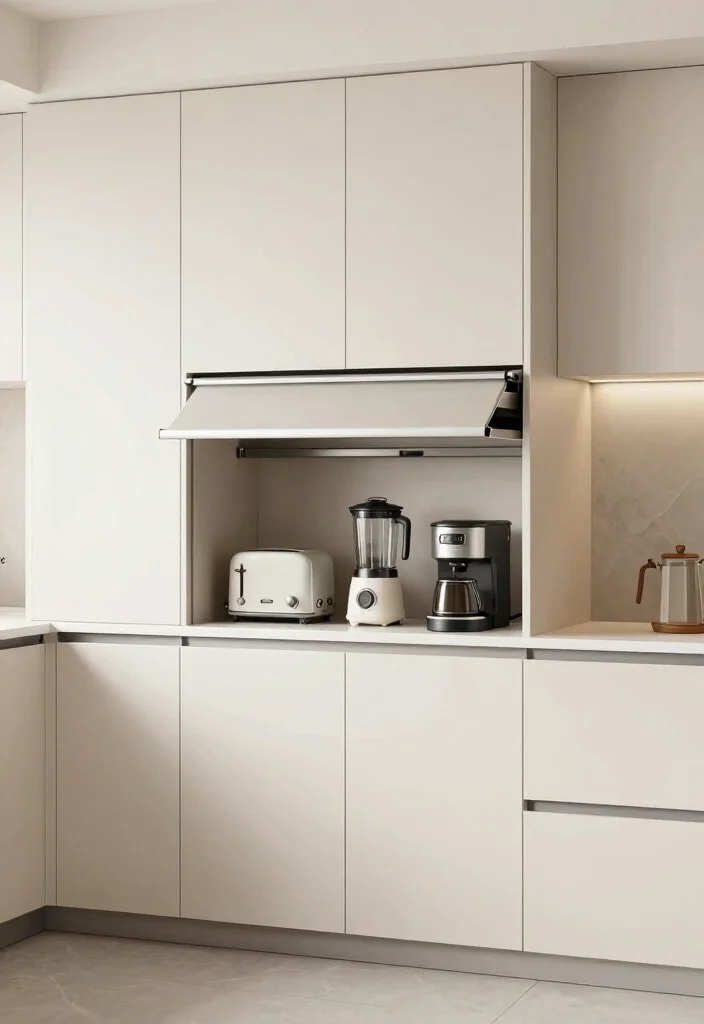 12 Kitchen Set Up Ideas for Efficient Daily Cooking 10. Smart Appliance Storage 0
