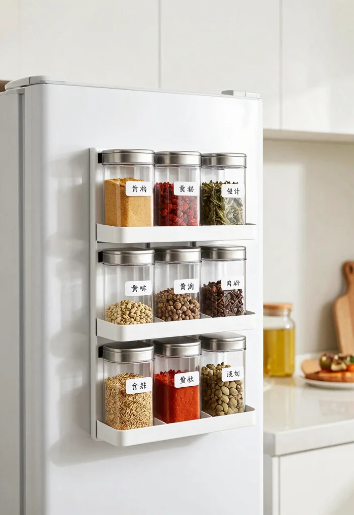 12 Kitchen Set Up Ideas for Efficient Daily Cooking 4. Magnetic Spice Rack 0
