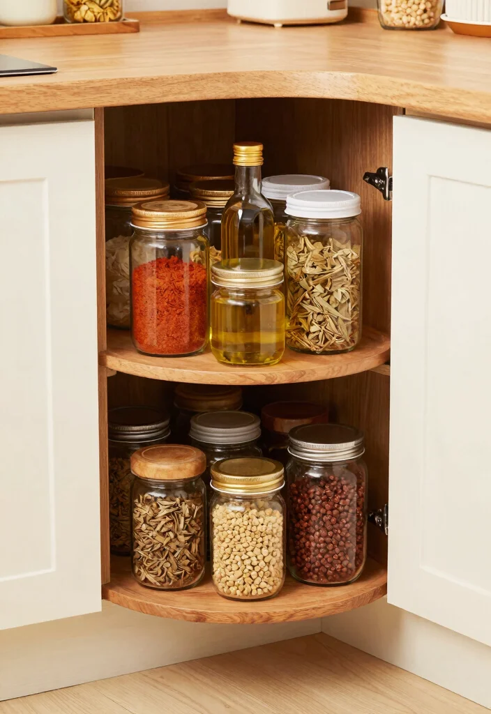12 Kitchen Set Up Ideas for Efficient Daily Cooking 8. Lazy Susan for Corner Cabinets 0