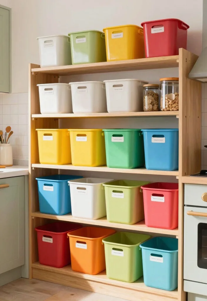 12 Kitchen Set Up Ideas for Efficient Daily Cooking 9. Color Coded Organization 0