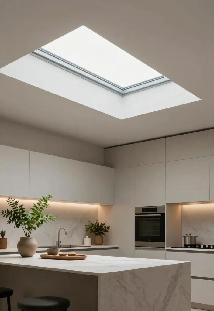 12 Kitchen Skylight Ideas for Natural Light Boost 25 12 Kitchen Skylight Ideas for Natural Light Boost 5. Flat Skylights for Modern Appeal 0