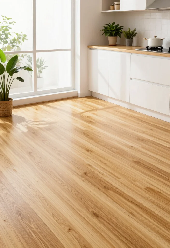 12 Kitchen Wood Flooring Ideas for Natural Warmth 1 12 Kitchen Wood Flooring Ideas for Natural Warmth 1. Sustainable Bamboo Flooring 0