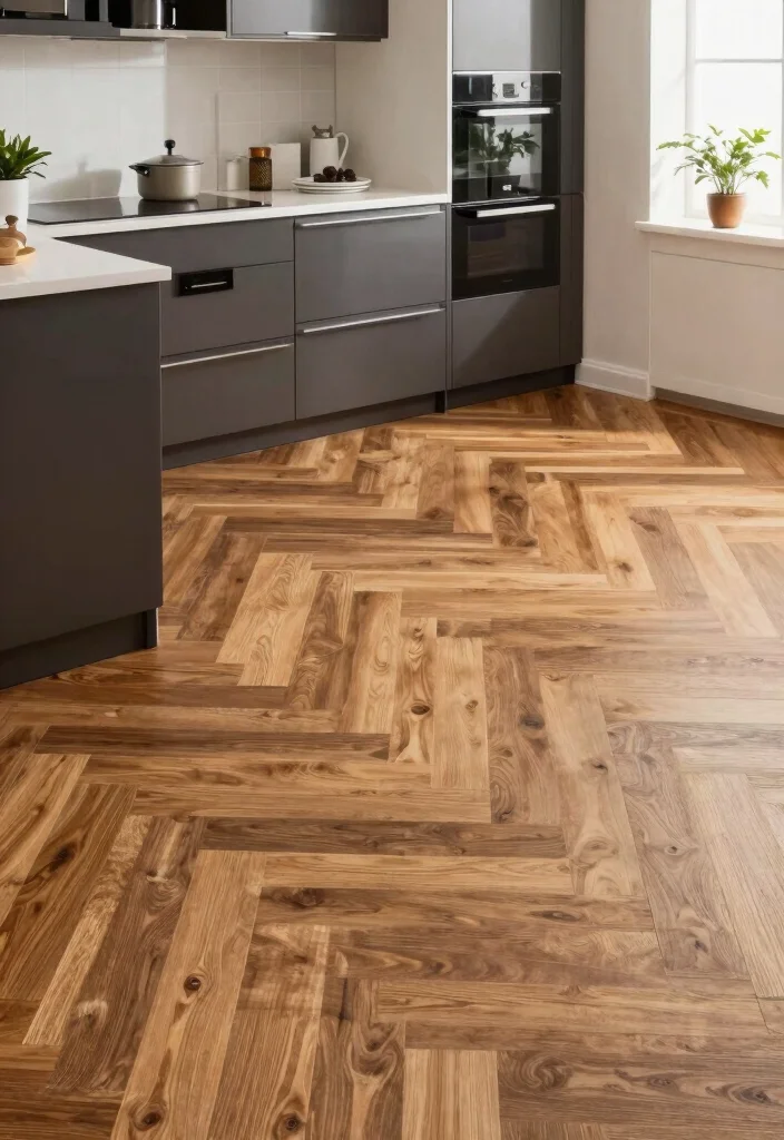 12 Kitchen Wood Flooring Ideas for Natural Warmth 41 12 Kitchen Wood Flooring Ideas for Natural Warmth 11. Herringbone Wood Patterns 0